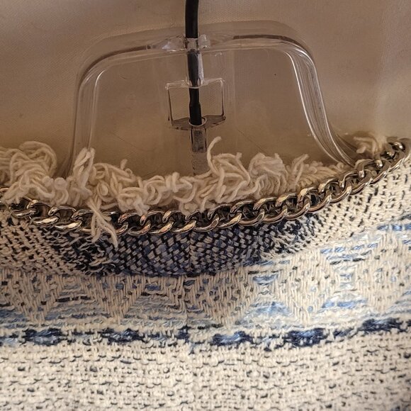 Rebecca Taylor Women's Tweed and Chain Open Front Fitted Blazer- Size 2 - Picture 10 of 10